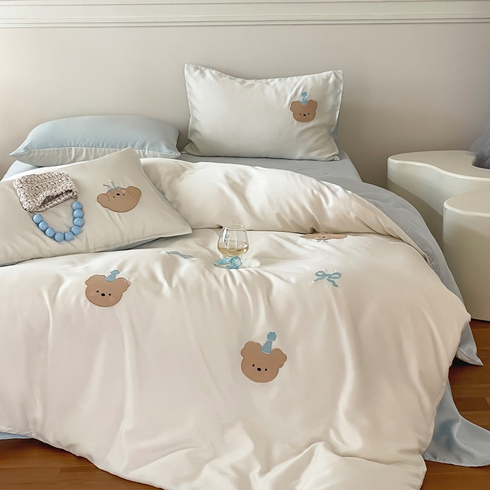 91家纺网 家纺一手货源 找家纺 圆岛家纺 2025新款60S萌宠系列四件套 派对日