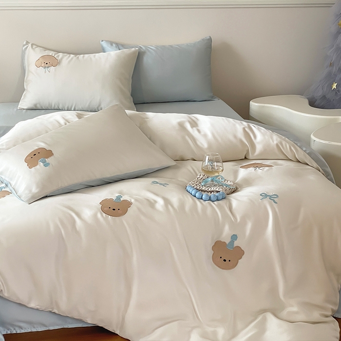 91家纺网 家纺一手货源 找家纺 圆岛家纺 2025新款60S萌宠系列四件套 派对日