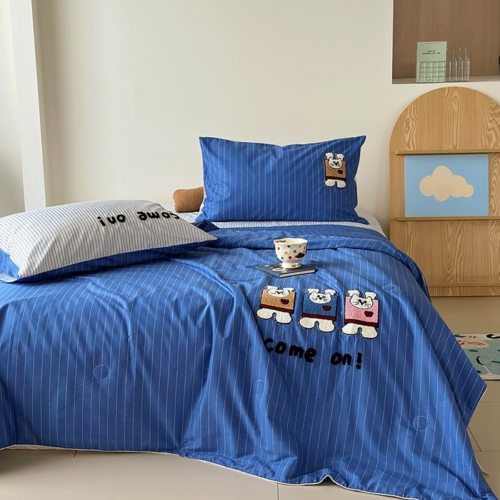 91家纺网 家纺一手货源 找家纺 怡家居 2025新款全棉印加绣夏被夏凉被空调被四件套 举手免蓝