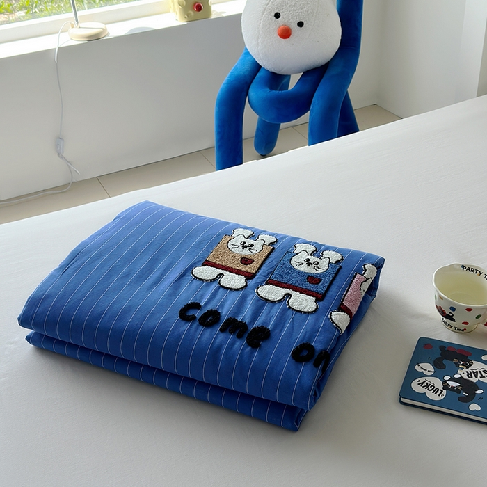 91家纺网 家纺一手货源 找家纺 怡家居 2025新款全棉印加绣夏被夏凉被空调被四件套 举手免蓝