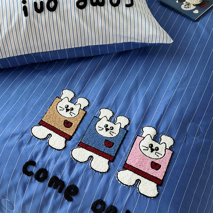 91家纺网 家纺一手货源 找家纺 怡家居 2025新款全棉印加绣夏被夏凉被空调被四件套 举手免蓝