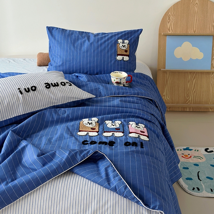 91家纺网 家纺一手货源 找家纺 怡家居 2025新款全棉印加绣夏被夏凉被空调被四件套 举手免蓝