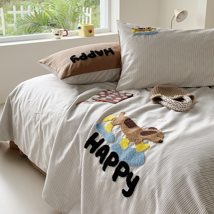 91家纺网 家纺一手货源 找家纺 怡家居 2025新款全棉印加绣夏被夏凉被空调被四件套 小旺仔