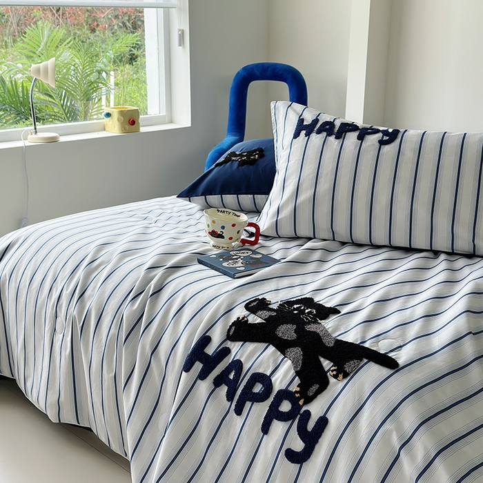 91家纺网 家纺一手货源 找家纺 怡家居 2025新款全棉印加绣夏被夏凉被空调被四件套 猫小乐