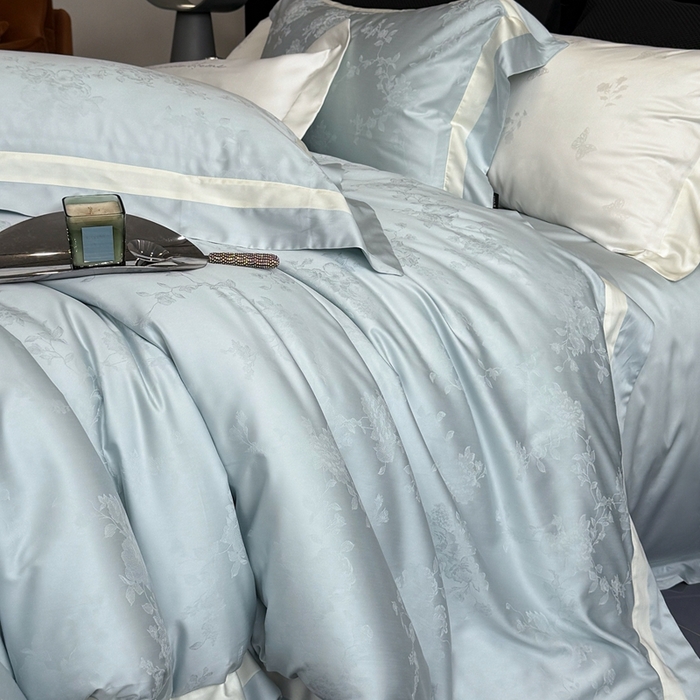 91家纺网 家纺一手货源 找家纺 （总）馨蕊2025春夏新品LF兰精天丝棉四件套若兰（劵后控价：不低于338/358）