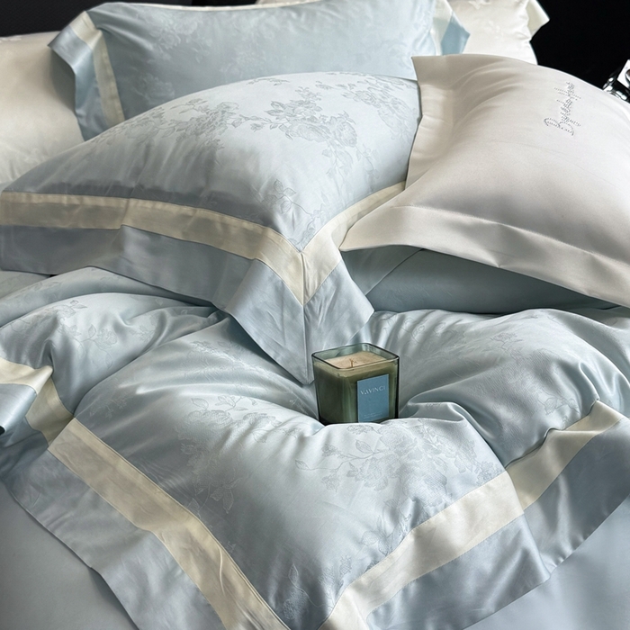 91家纺网 家纺一手货源 找家纺 （总）馨蕊2025春夏新品LF兰精天丝棉四件套若兰（劵后控价：不低于338/358）