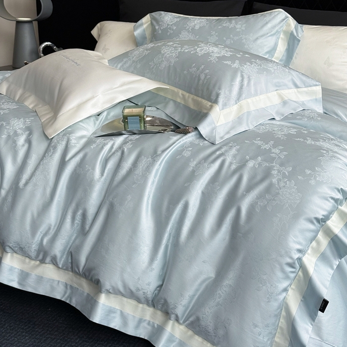 91家纺网 家纺一手货源 找家纺 （总）馨蕊2025春夏新品LF兰精天丝棉四件套若兰（劵后控价：不低于338/358）