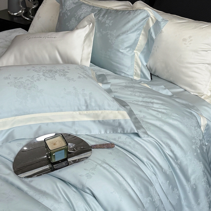 91家纺网 家纺一手货源 找家纺 （总）馨蕊2025春夏新品LF兰精天丝棉四件套若兰（劵后控价：不低于338/358）