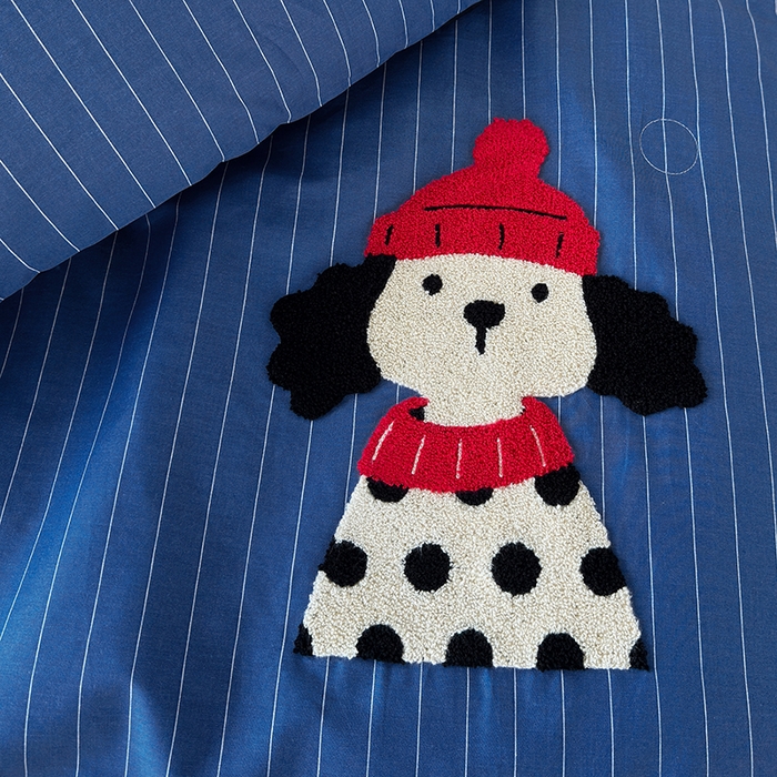 91家纺网 家纺一手货源 找家纺 怡家居 2025新款全棉印加绣夏被夏凉被空调被四件套 斑点狗