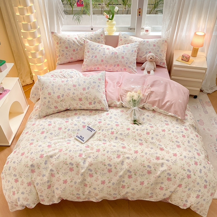 91家纺网 家纺一手货源 找家纺 （总）瑞莱 2024春季全棉纯棉13372印花四件套花卉系列（第二批）