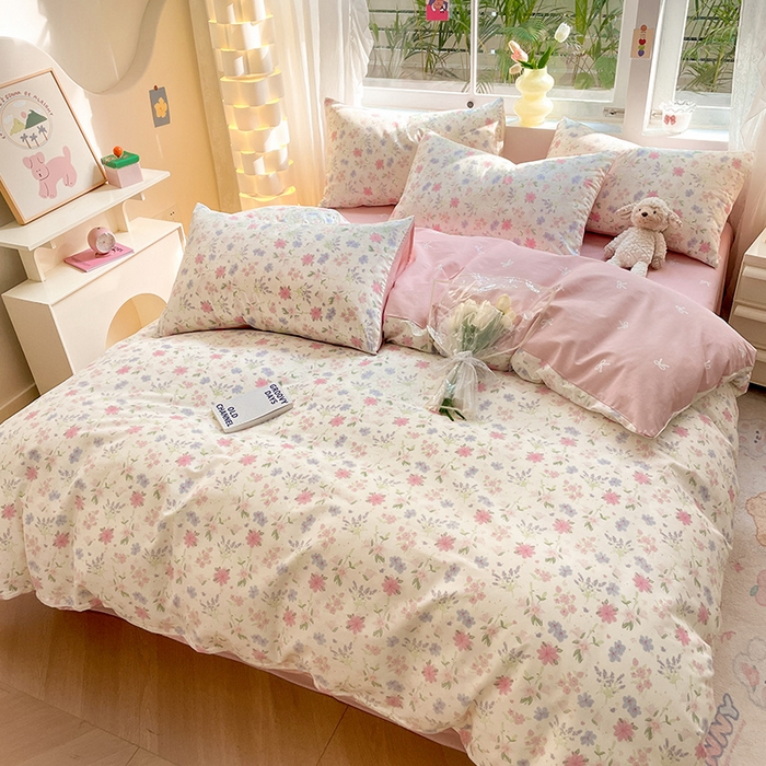 91家纺网 家纺一手货源 找家纺 （总）瑞莱 2024春季全棉纯棉13372印花四件套花卉系列（第二批）