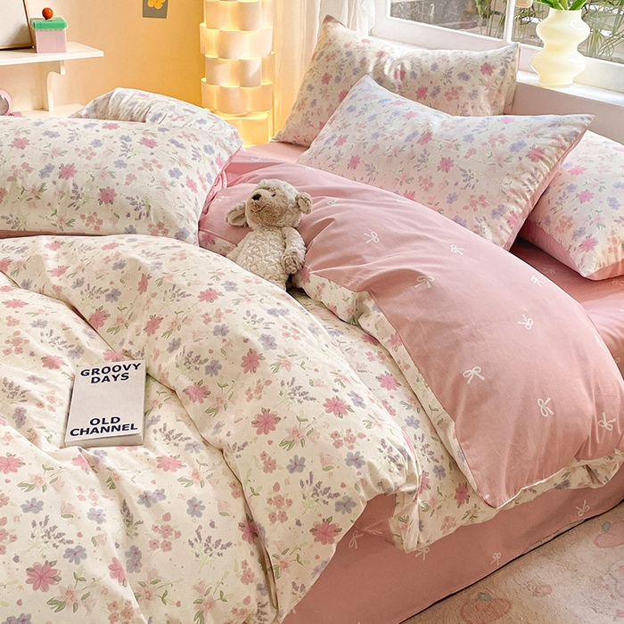 91家纺网 家纺一手货源 找家纺 （总）瑞莱 2024春季全棉纯棉13372印花四件套花卉系列（第二批）