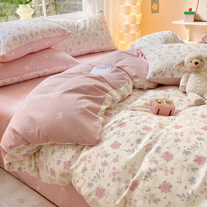 91家纺网 家纺一手货源 找家纺 （总）瑞莱 2024春季全棉纯棉13372印花四件套花卉系列（第二批）