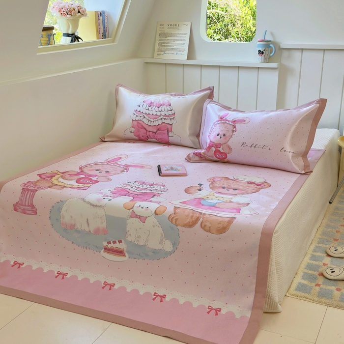 91家纺网 家纺一手货源 找家纺 澳萝拉 2025新款亲肤舒适凉席包边款冰藤席凉席席子 爱之屋