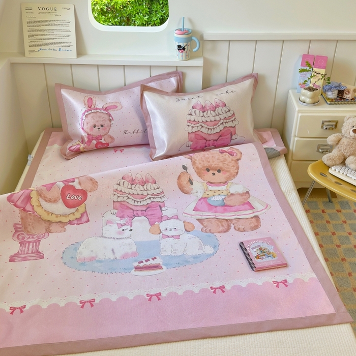 91家纺网 家纺一手货源 找家纺 澳萝拉 2025新款亲肤舒适凉席包边款冰藤席凉席席子 爱之屋