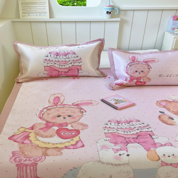 91家纺网 家纺一手货源 找家纺 澳萝拉 2025新款亲肤舒适凉席包边款冰藤席凉席席子 爱之屋