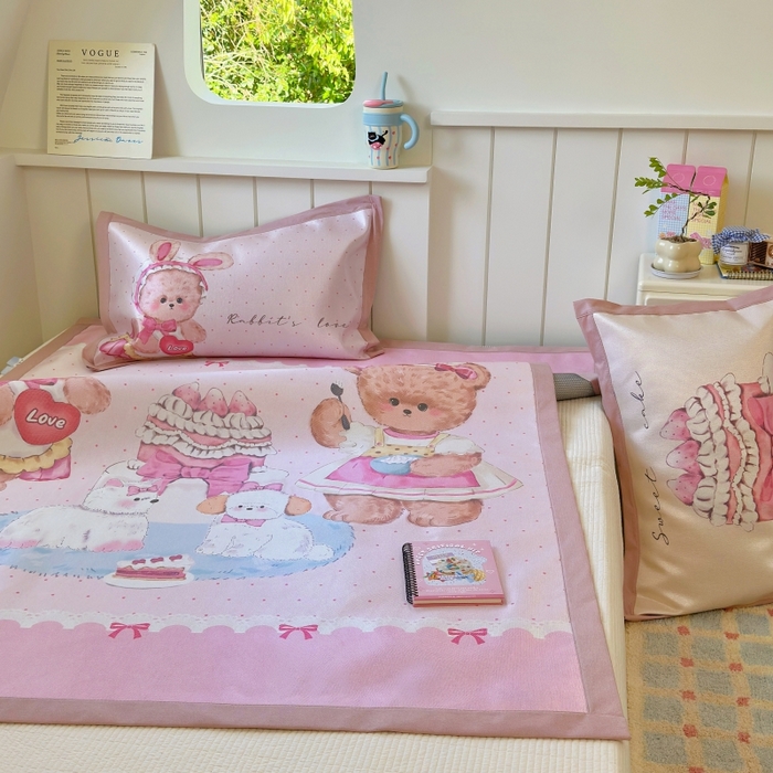 91家纺网 家纺一手货源 找家纺 澳萝拉 2025新款亲肤舒适凉席包边款冰藤席凉席席子 爱之屋