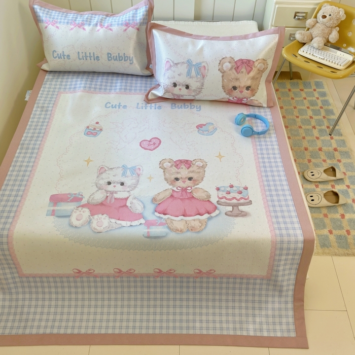 91家纺网 家纺一手货源 找家纺 澳萝拉 2025新款亲肤舒适凉席包边款冰藤席凉席席子 甜蜜