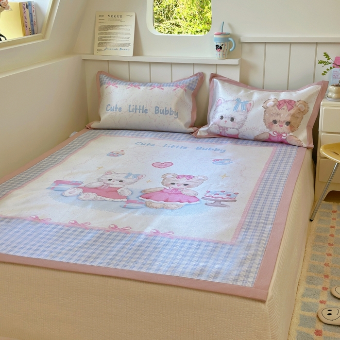 91家纺网 家纺一手货源 找家纺 澳萝拉 2025新款亲肤舒适凉席包边款冰藤席凉席席子 甜蜜