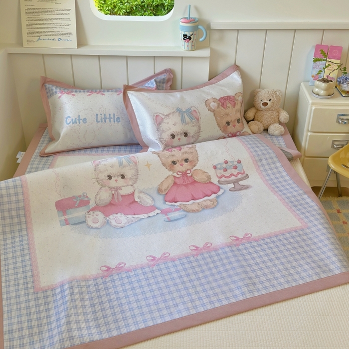 91家纺网 家纺一手货源 找家纺 澳萝拉 2025新款亲肤舒适凉席包边款冰藤席凉席席子 甜蜜