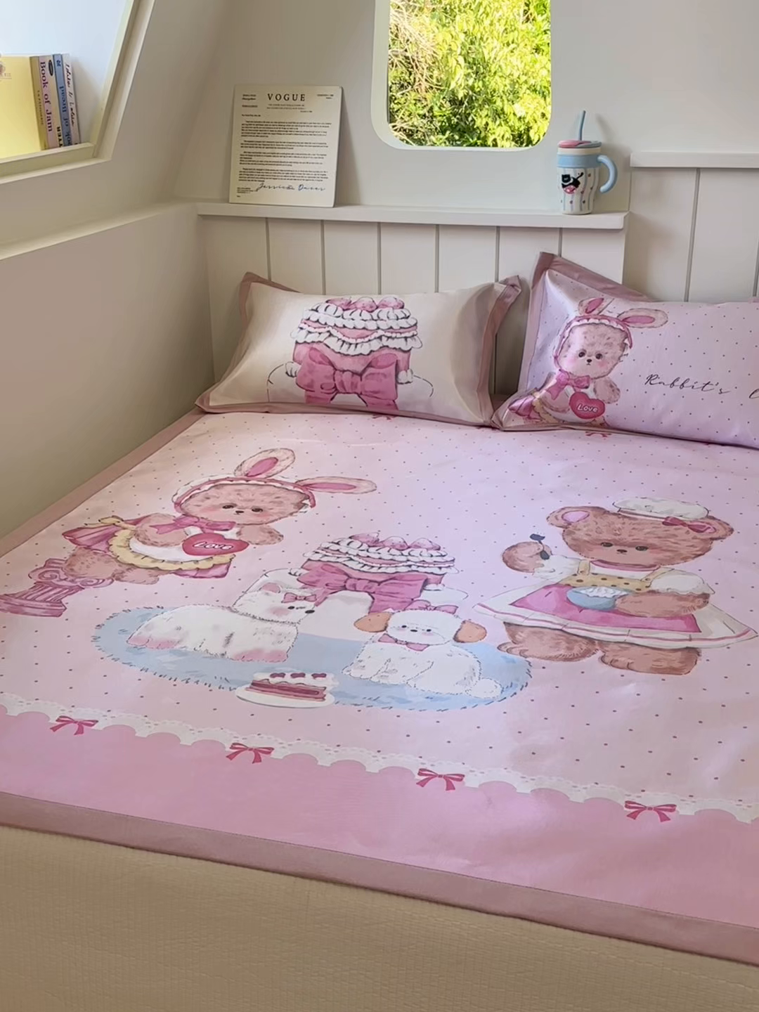 91家纺网 家纺一手货源 找家纺 澳萝拉 2025新款亲肤舒适凉席包边款冰藤席凉席席子 爱之屋