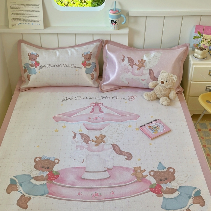 91家纺网 家纺一手货源 找家纺 澳萝拉 2025新款亲肤舒适凉席包边款冰藤席凉席席子 潘多拉