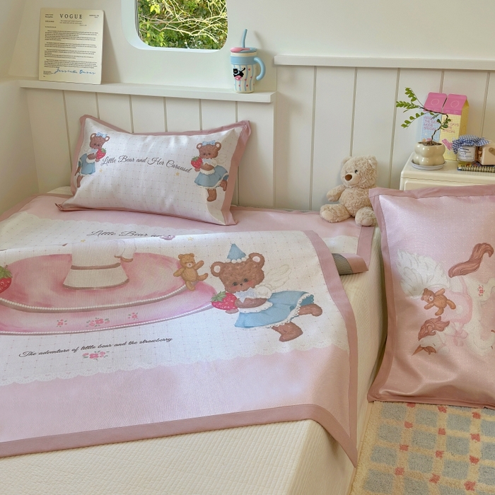 91家纺网 家纺一手货源 找家纺 澳萝拉 2025新款亲肤舒适凉席包边款冰藤席凉席席子 潘多拉