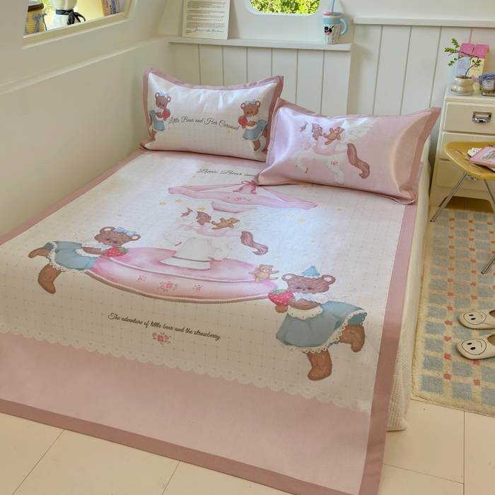 91家纺网 家纺一手货源 找家纺 澳萝拉 2025新款亲肤舒适凉席包边款冰藤席凉席席子 潘多拉