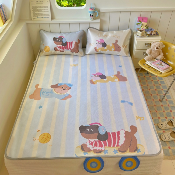 91家纺网 家纺一手货源 找家纺 （总）澳萝拉 2025新款亲肤舒适异形冰藤席凉席席子-数码印花系列