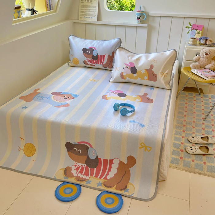 91家纺网 家纺一手货源 找家纺 （总）澳萝拉 2025新款亲肤舒适异形冰藤席凉席席子-数码印花系列