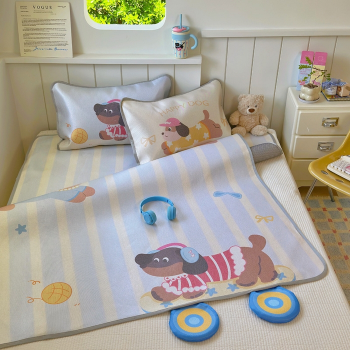 91家纺网 家纺一手货源 找家纺 （总）澳萝拉 2025新款亲肤舒适异形冰藤席凉席席子-数码印花系列