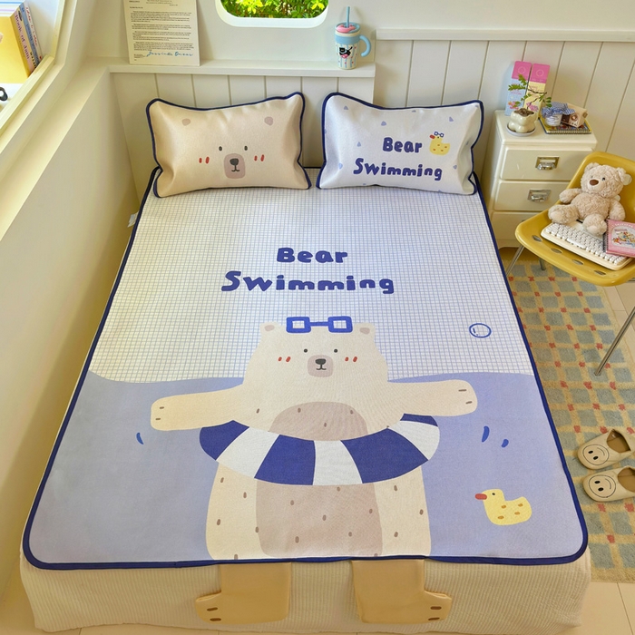 91家纺网 家纺一手货源 找家纺 （总）澳萝拉 2025新款亲肤舒适异形冰藤席凉席席子-数码印花系列