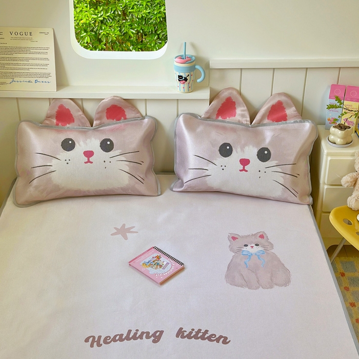 91家纺网 家纺一手货源 找家纺 澳萝拉 2025新款亲肤舒适异形冰藤席凉席席子-数码印花系列 甜心(床席款）