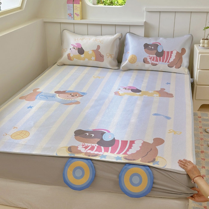 91家纺网 家纺一手货源 找家纺 （总）澳萝拉 2025新款亲肤舒适异形冰藤席凉席席子-数码印花系列