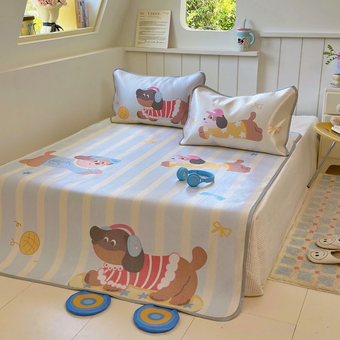 91家纺网 家纺一手货源 找家纺 （总）澳萝拉 2025新款亲肤舒适异形冰藤席凉席席子-数码印花系列