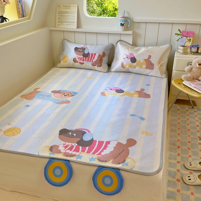 91家纺网 家纺一手货源 找家纺 （总）澳萝拉 2025新款亲肤舒适异形冰藤席凉席席子-数码印花系列