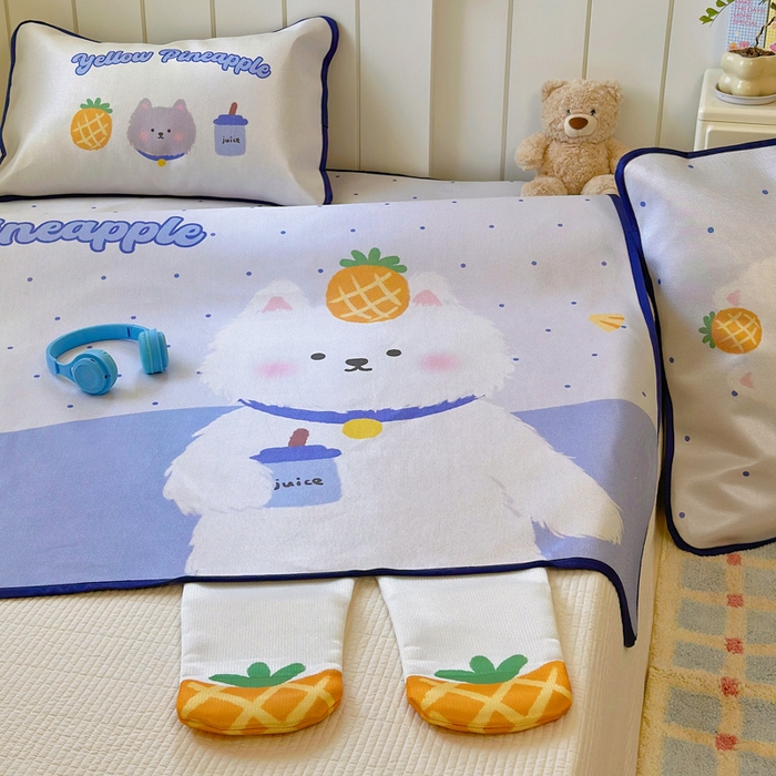 91家纺网 家纺一手货源 找家纺 澳萝拉 2025新款亲肤舒适异形冰藤席凉席席子-数码印花系列 喜欢你(床席款）