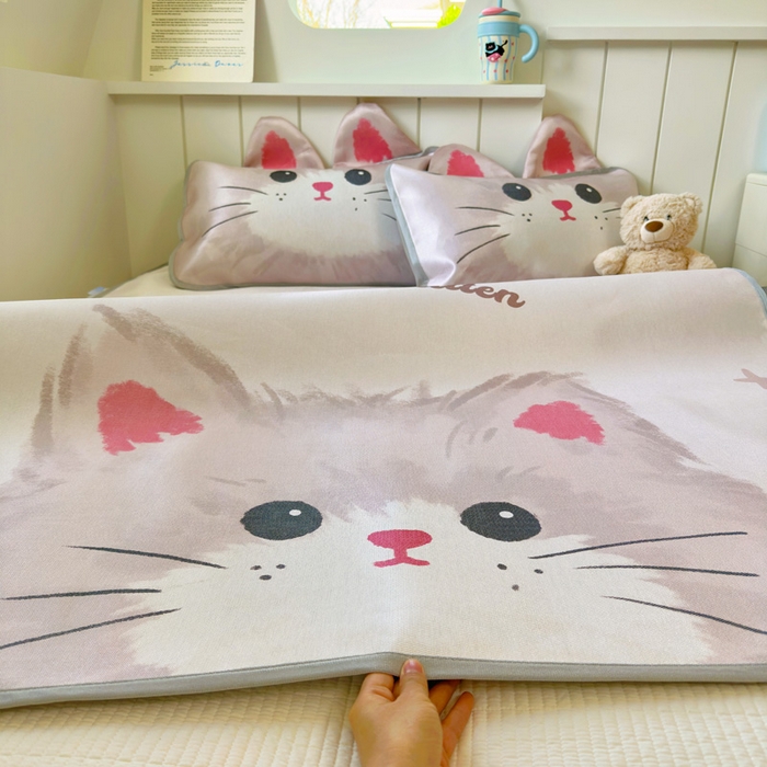 91家纺网 家纺一手货源 找家纺 澳萝拉 2025新款亲肤舒适异形冰藤席凉席席子-数码印花系列 甜心(床席款）