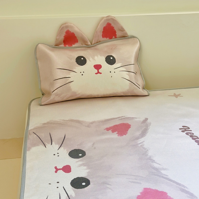 91家纺网 家纺一手货源 找家纺 澳萝拉 2025新款亲肤舒适异形冰藤席凉席席子-数码印花系列 甜心(床席款）