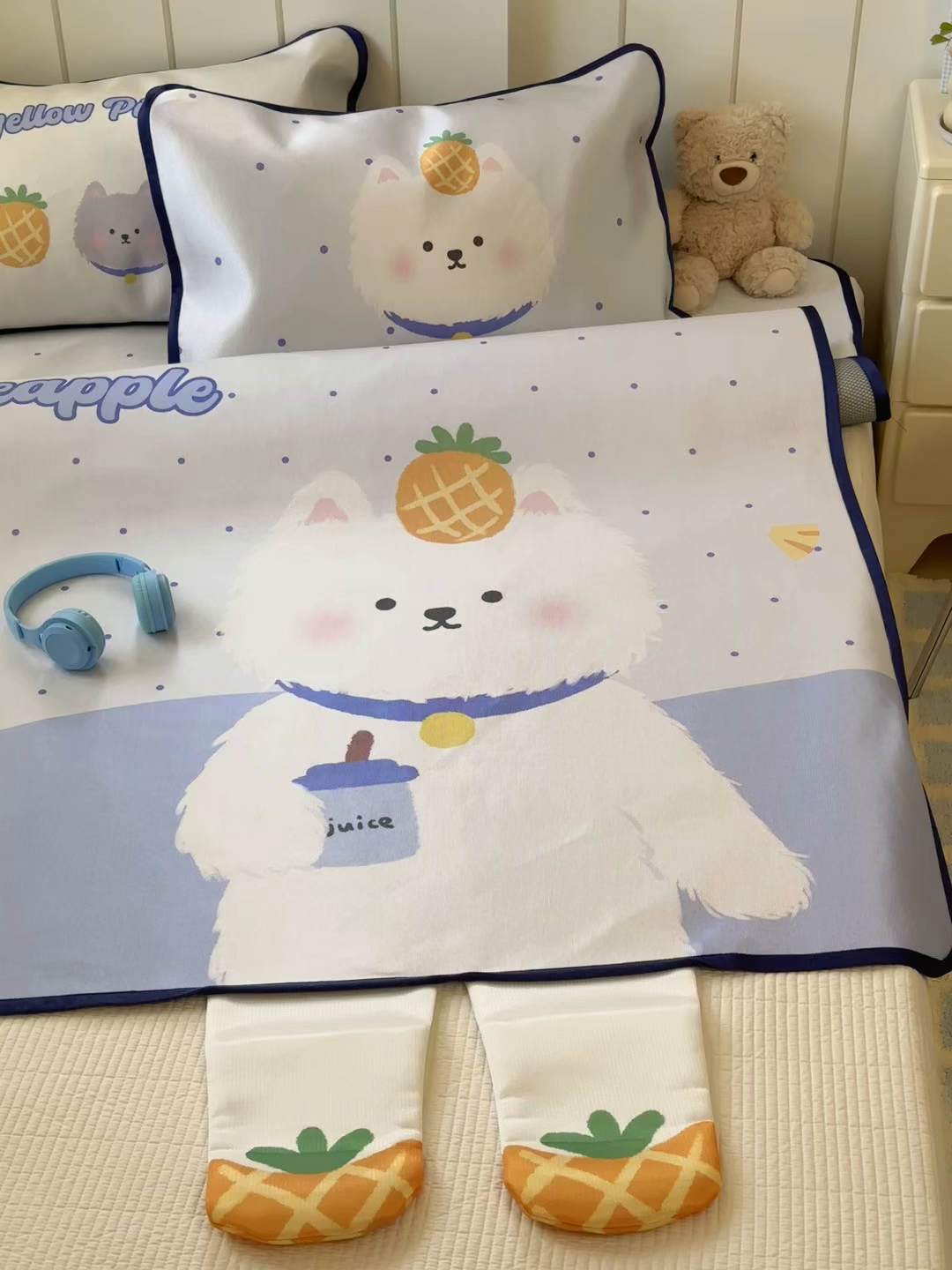 91家纺网 家纺一手货源 找家纺 澳萝拉 2025新款亲肤舒适异形冰藤席凉席席子-数码印花系列 喜欢你(床席款）