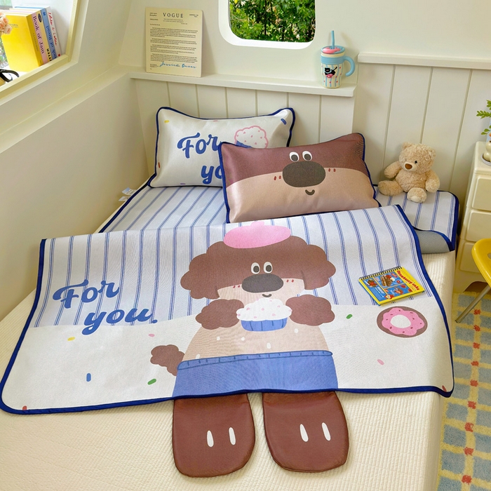 91家纺网 家纺一手货源 找家纺 澳萝拉 2025新款亲肤舒适异形冰藤席凉席席子-数码印花系列 甜甜圈(床席款）