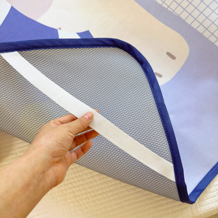 91家纺网 家纺一手货源 找家纺 澳萝拉 2025新款亲肤舒适异形冰藤席凉席席子-数码印花系列 熊熊乐园(床席款）