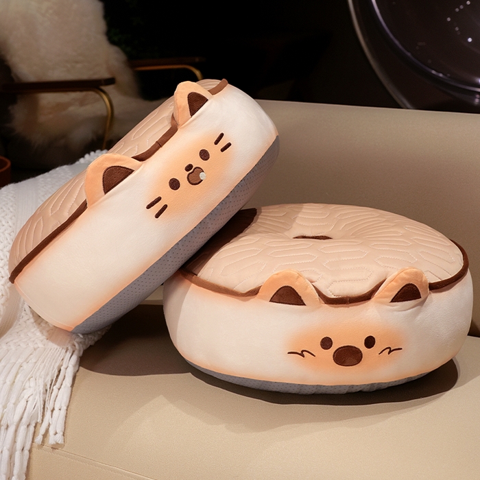 91家纺网 家纺一手货源 找家纺 仟亿莱2025新款黄油饼干乳胶双面蒲团坐垫 乳胶蒲团饼干熊