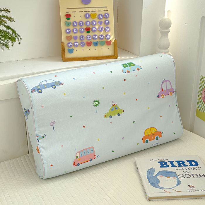 91家纺网 家纺一手货源 找家纺 良佐生活 2025新款高支高密全棉乳胶枕套 嘟嘟汽车