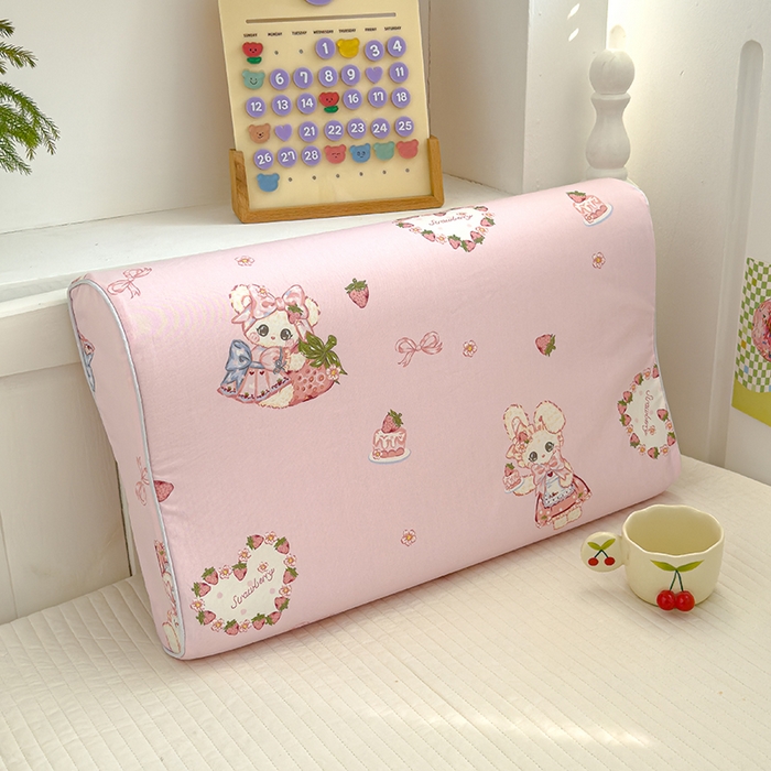 91家纺网 家纺一手货源 找家纺 良佐生活 2025新款高支高密全棉乳胶枕套 小兔美美