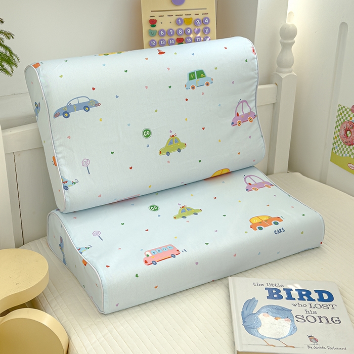 91家纺网 家纺一手货源 找家纺 良佐生活 2025新款高支高密全棉乳胶枕套 嘟嘟汽车