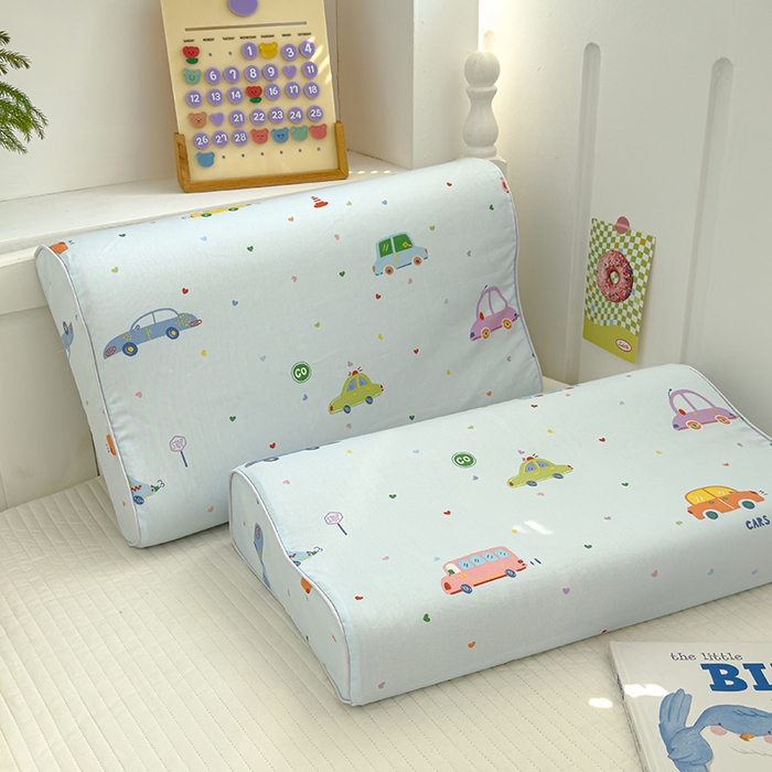 91家纺网 家纺一手货源 找家纺 良佐生活 2025新款高支高密全棉乳胶枕套 嘟嘟汽车