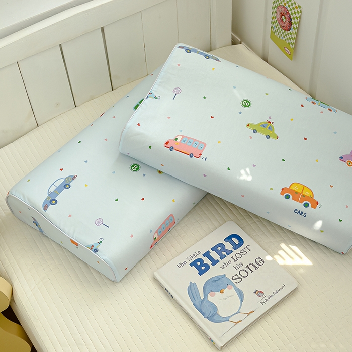 91家纺网 家纺一手货源 找家纺 良佐生活 2025新款高支高密全棉乳胶枕套 嘟嘟汽车