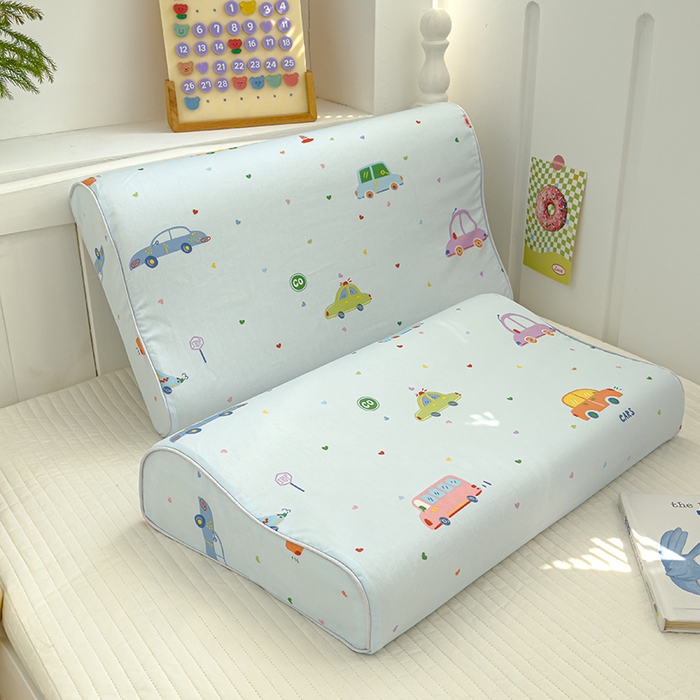 91家纺网 家纺一手货源 找家纺 良佐生活 2025新款高支高密全棉乳胶枕套 嘟嘟汽车