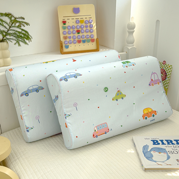 91家纺网 家纺一手货源 找家纺 良佐生活 2025新款高支高密全棉乳胶枕套 嘟嘟汽车